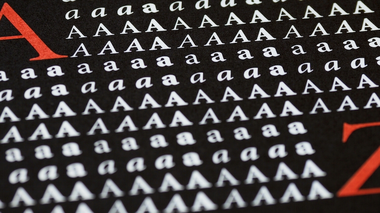 An image of letters to illustrate what typography is all about