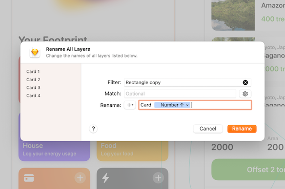 Multi-layer renaming